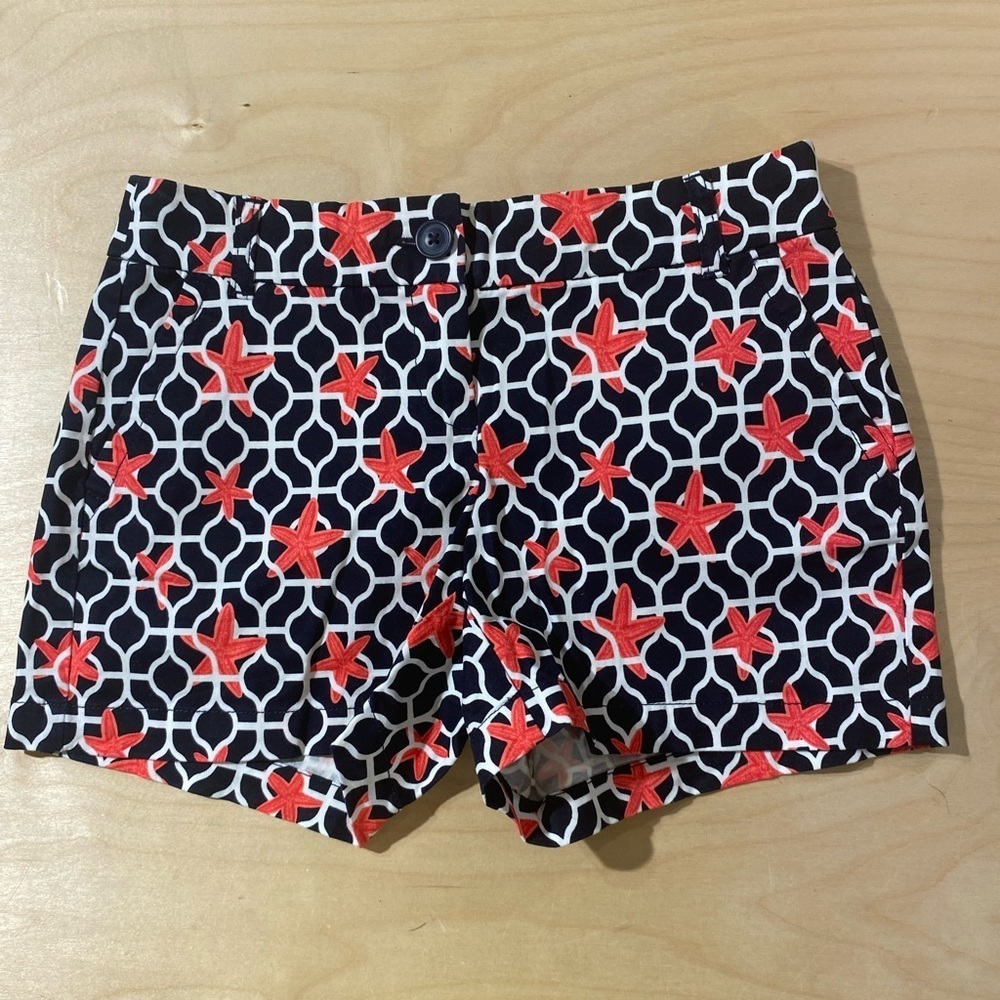 Crown & Ivy Red Starfish High Waist Shorts Size 0P (OE)